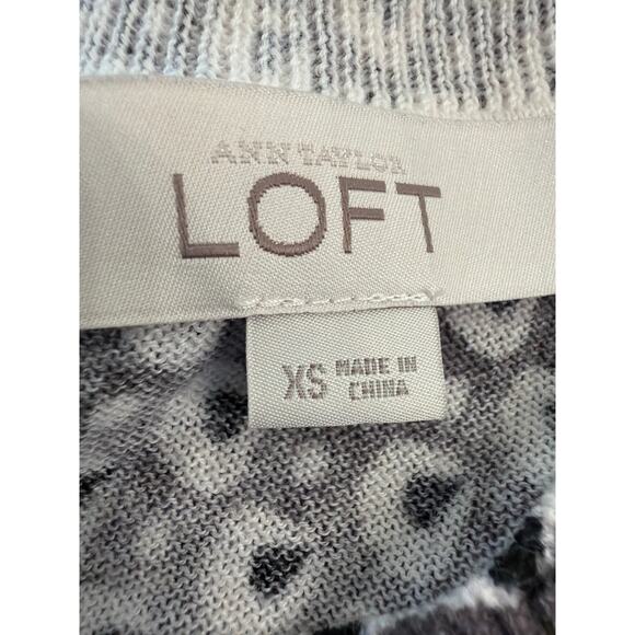 Ann Taylor Loft button back patterned lightweight sweater XS 100% Cotton - Picture 3 of 13